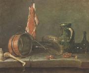 Jean Baptiste Simeon Chardin, A Lean Diet  With Cooking Utensils (mk05)